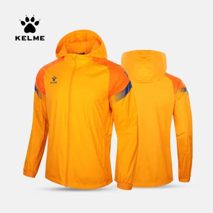 Men's Windbreaker Running Jacket Soccer Kid Hooded Windproof Coat Couple Training Waterproof Jacket Quick Dry 8061WT1005