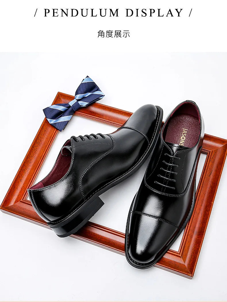 2023 High Quality Handmade Oxford Dress Shoes Men Genuine Cow Leather Suit Shoes Footwear Wedding Formal Italian Shoes Hot