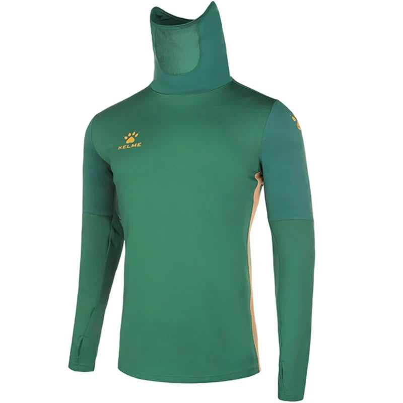 Pullover Training Wear Men Stretch Thumb Hole Design Base Warm Thickness Shirt Breathable Face Cover Sportswear 8161TT1003