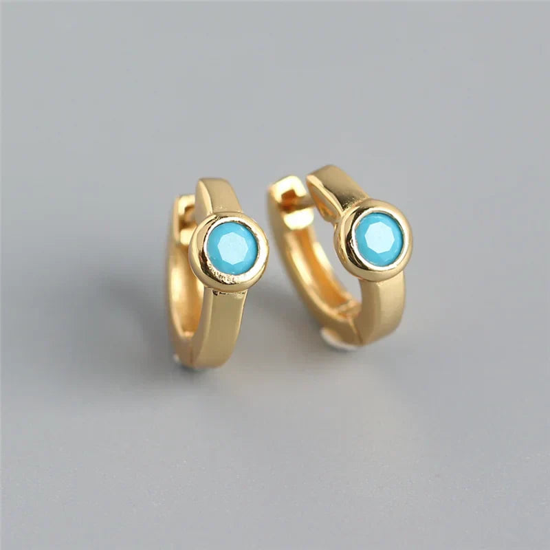 Real 100% 925 Sterling Silver Punk Hip-Hop Link Chain Gothic Studs Earrings for Fashion Women Jewelry Accessories 2022