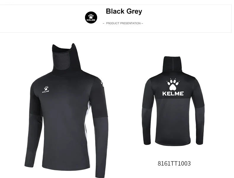 Pullover Training Wear Men Stretch Thumb Hole Design Base Warm Thickness Shirt Breathable Face Cover Sportswear 8161TT1003