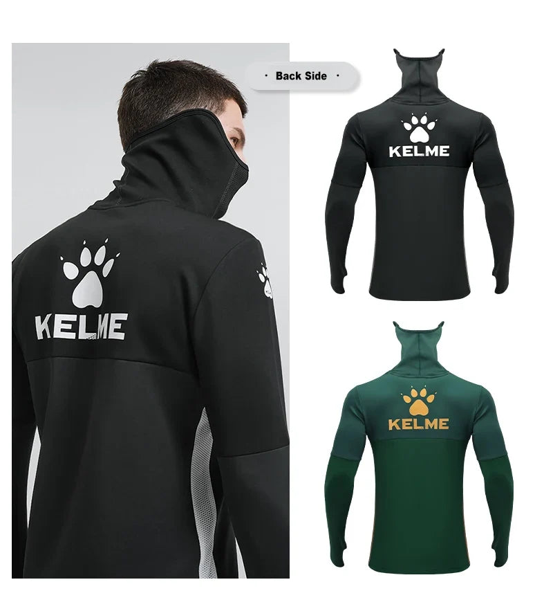 Pullover Training Wear Men Stretch Thumb Hole Design Base Warm Thickness Shirt Breathable Face Cover Sportswear 8161TT1003