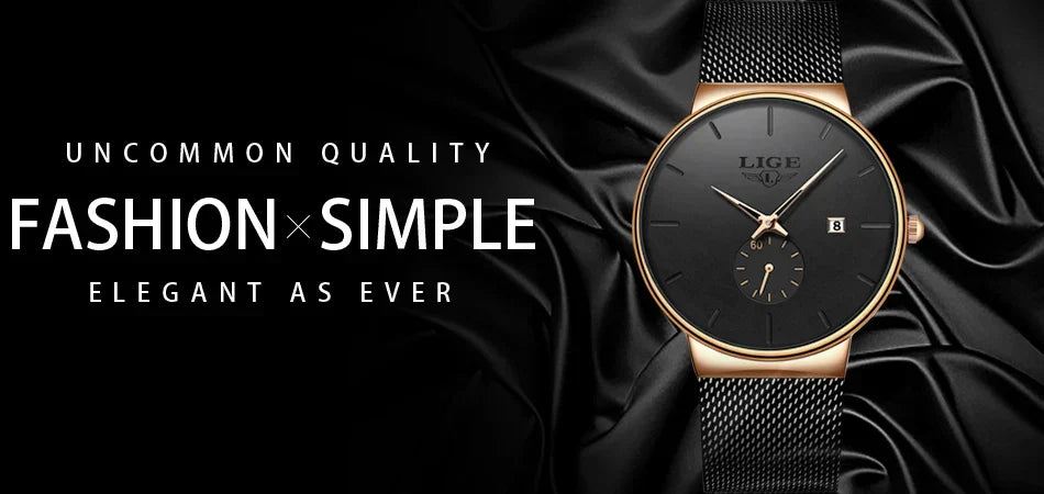 Ultra Thin Fashion Casual Ladies Watches Elegant Luxury Waterproof Business Quartz Watch for Women Gift Auto Calendar Clock