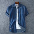 Men Cotton Light Blue Denim Shirts
