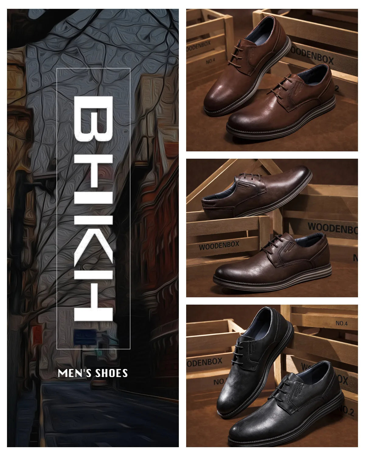 Male Sneakers Autumn/Winter traf Leather Men Casual Shoes Business Work Office Lace-up Dress shoes For Men Size47