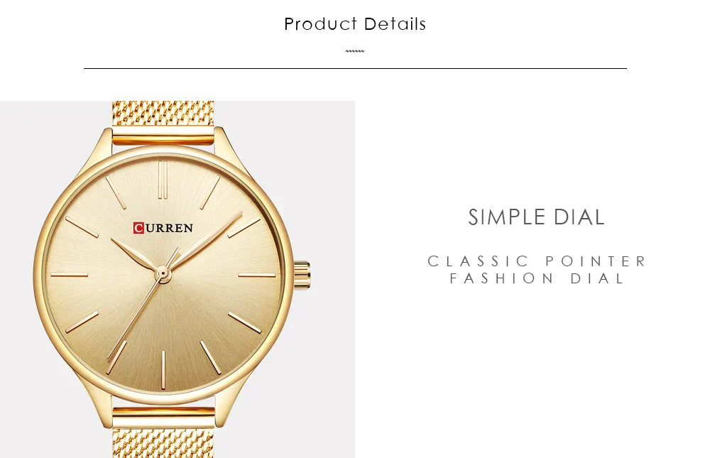 Original Women's Luxury Watch Matte Dial Japanese Quartz Movement Stainless Steel Mesh Strap with Box