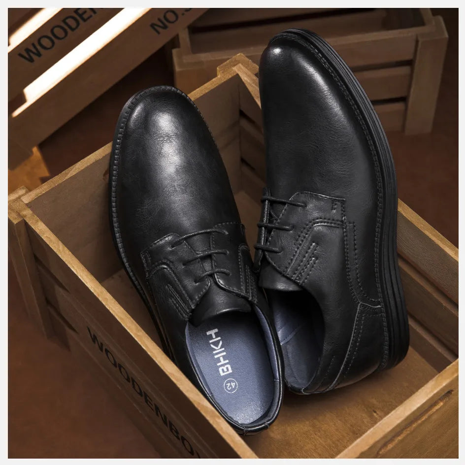 Male Sneakers Autumn/Winter traf Leather Men Casual Shoes Business Work Office Lace-up Dress shoes For Men Size47