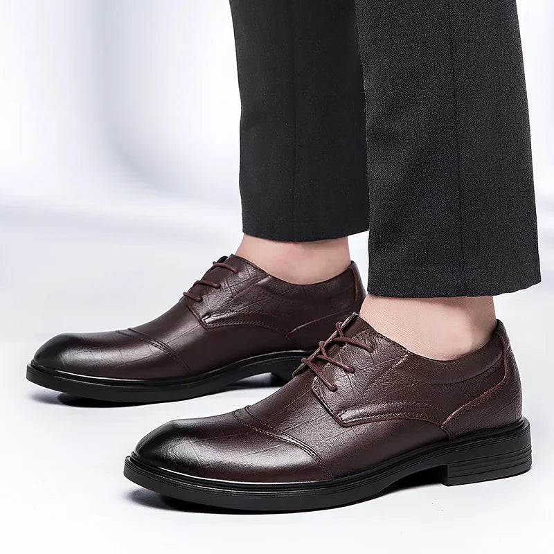 Brand Genuine Leather Luxury Oxford Mens Shoes Casual British Warm Winter Shoes for Business Formal Dress Plush Snow Big Size 48