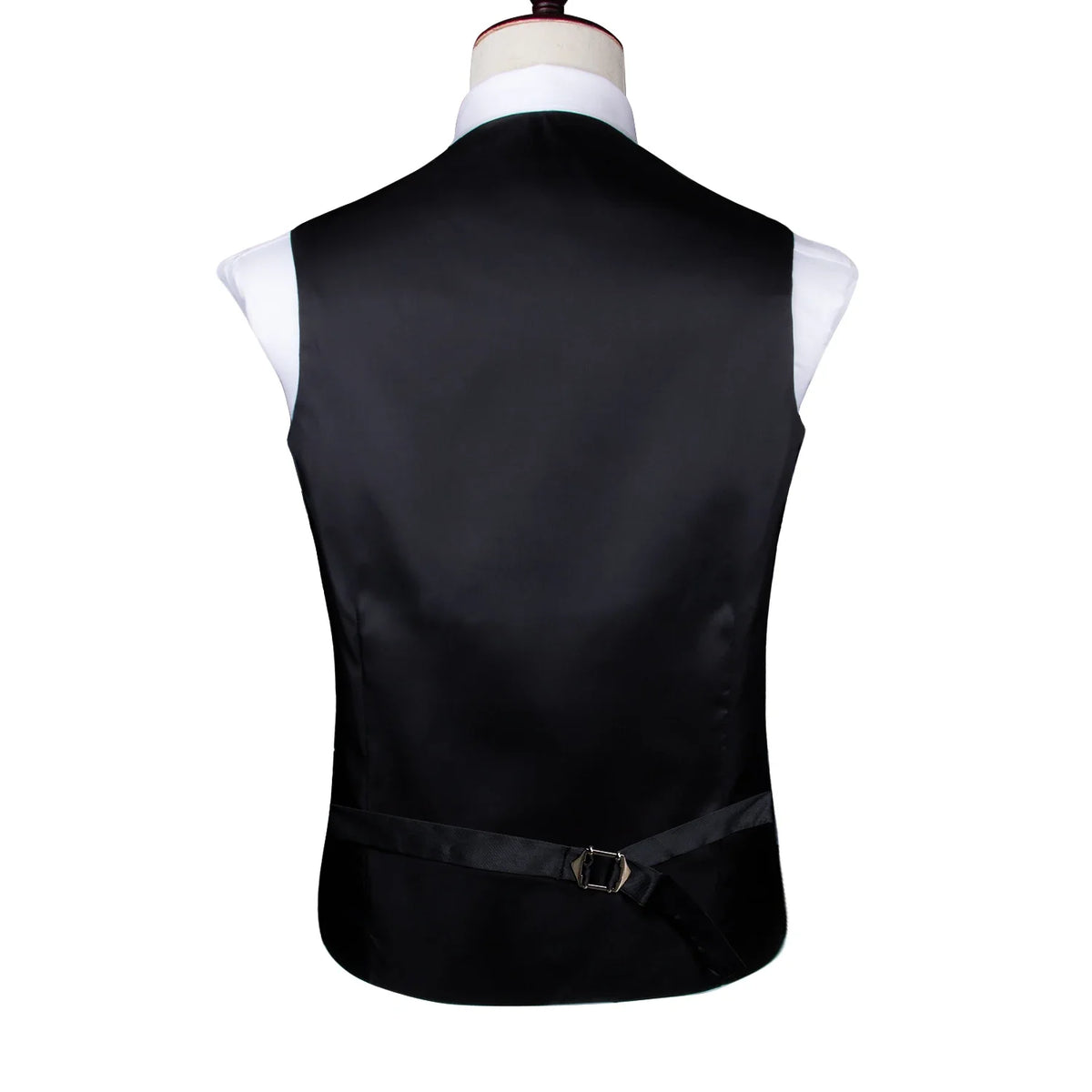 Fashion Silk Vest For Men Classic Gold Champane Yellow Waistcoat Jacket Tie Hankerchief Cufflinks Sets Dress Suit Wedding Hi-Tie