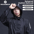 Waterproof Cycling Rain Coat Men Breathable Windproof Reflective Hooded Raincoat Outdoor Sport Windbreaker Jacket