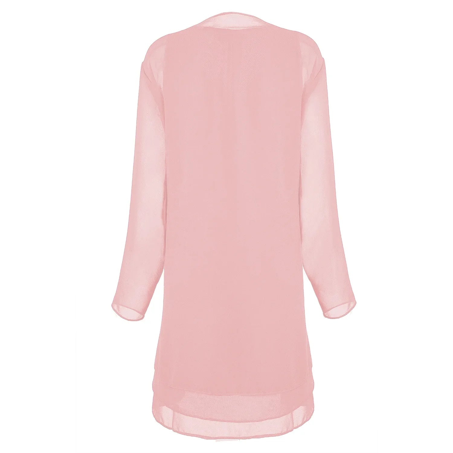2 Pieces Chiffon Dress Set Women Casual Long Sleeve Solid Cardigan Dress Elegant Wedding Evening Party Dresses Clothing Vestidos
