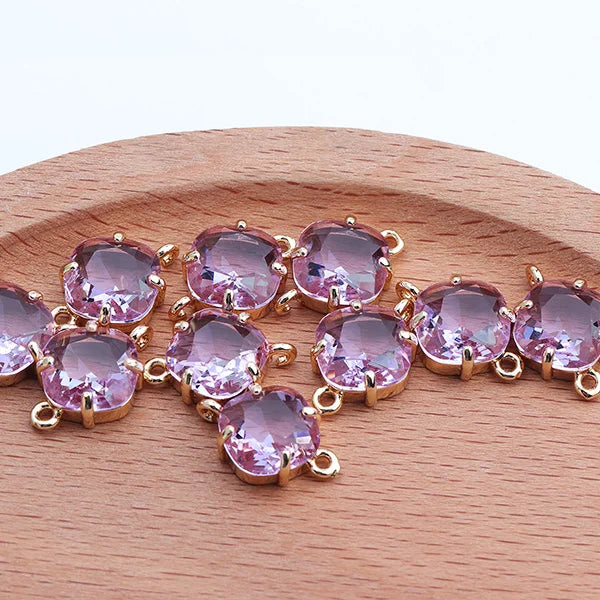 10pcs/lot,M438,jewelry accessories,diy bracelet,copper metal,hand made,glass pendant,charms,jewelry making,diy earring