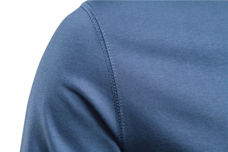 Henley Collar T Shirt Men Casual Solid Color Long Sleeve T Shirt for Men Autumn High Quality 100% Cotton Mens T Shirts