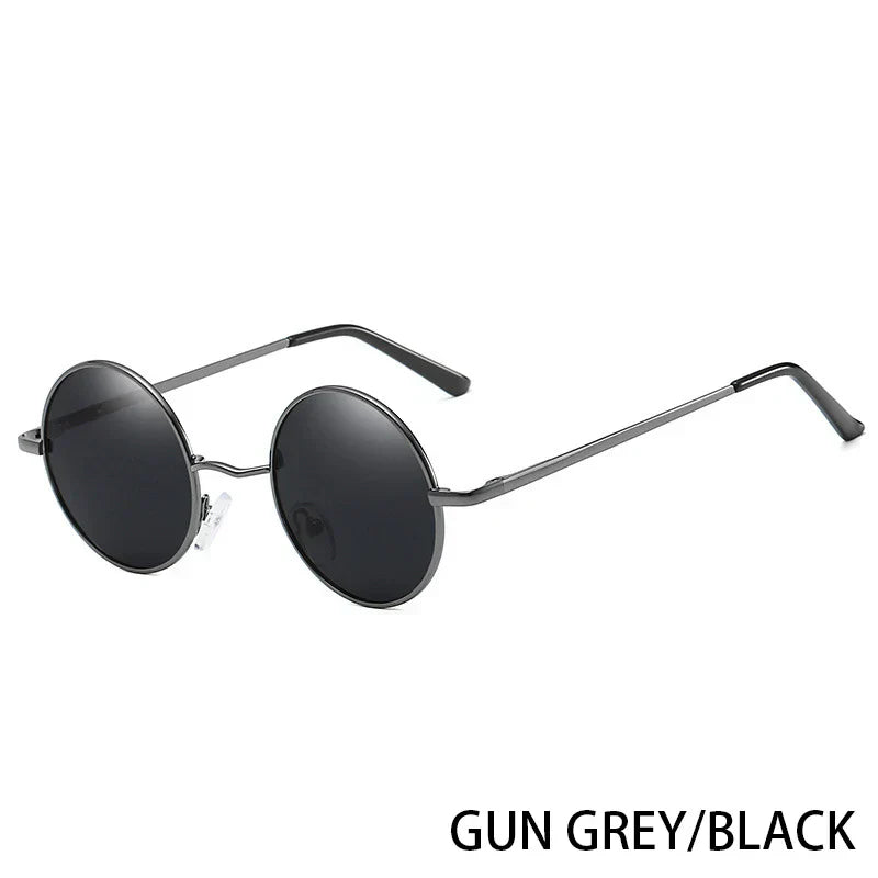Retro Polarized Round Metal Frame Sunglasses Eyewear For Men and Women Driving Fishing Brand Designer Sun Glasses UV400