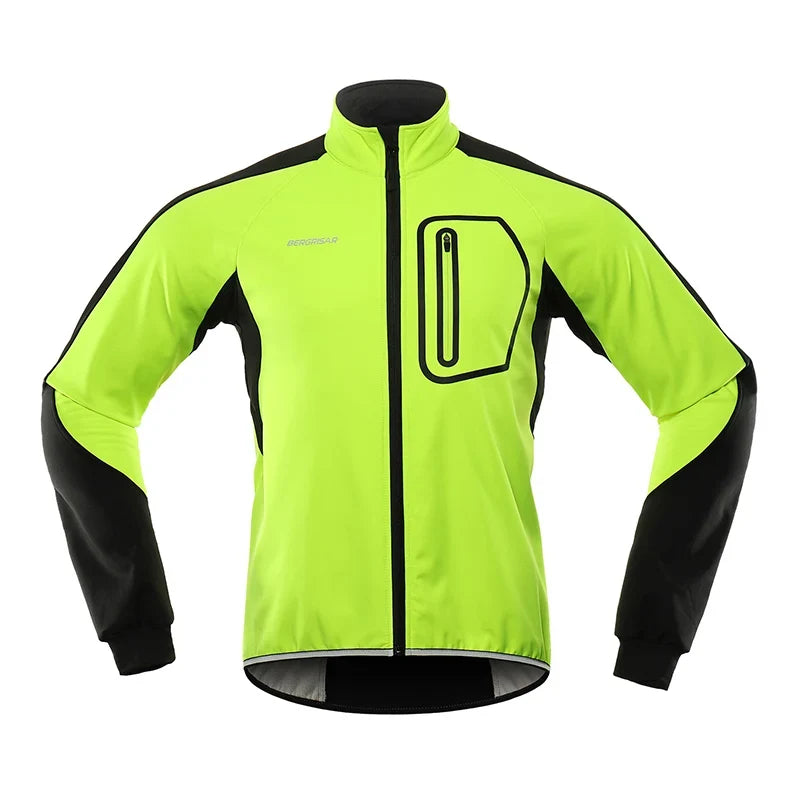 Men's Cycling Jacket Winter Thermal Jacket Softshell Windbreak Waterproof Bike Coat Bicycle Raincoat BG011