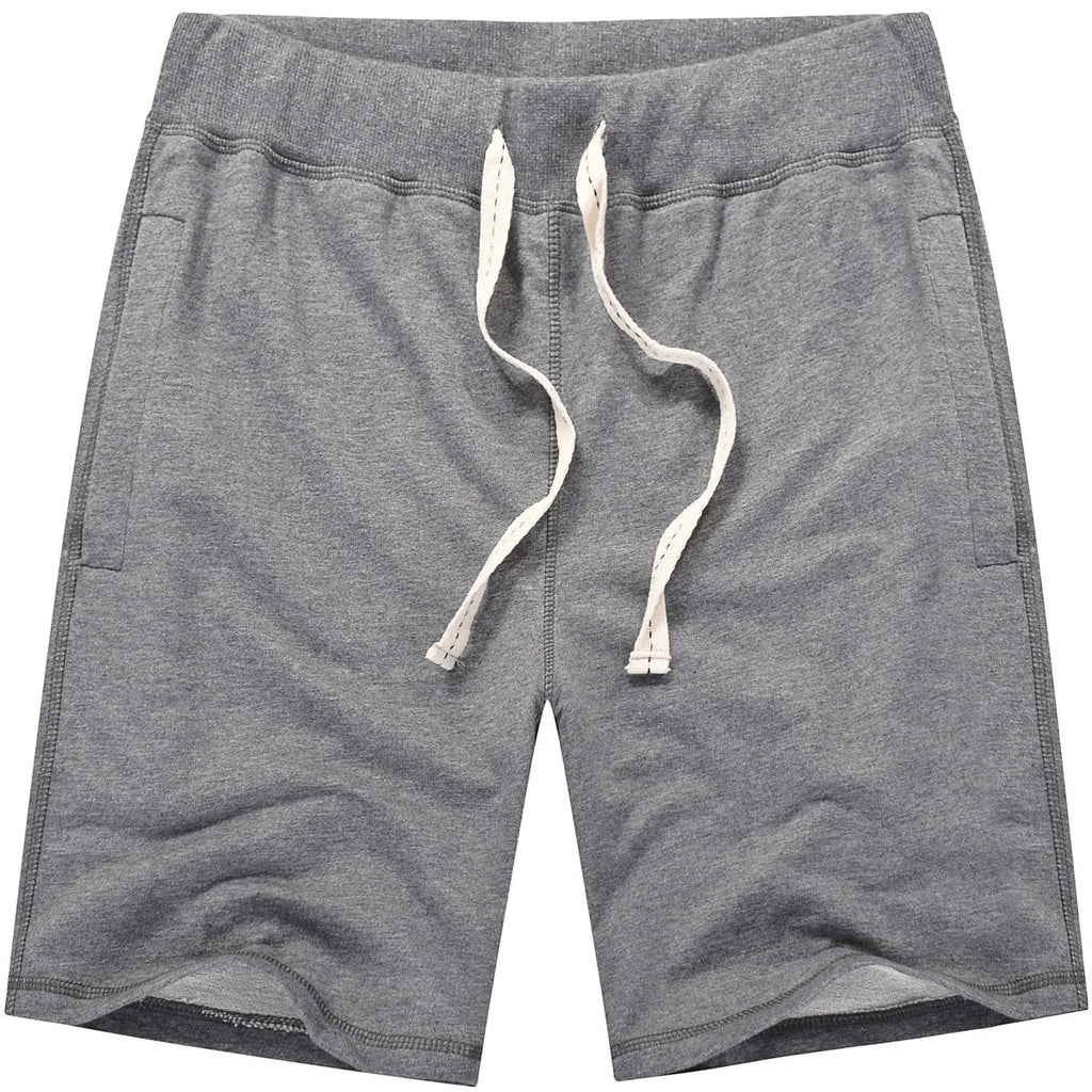 Gray Cotton Shorts Men Summer Sport Fitness Gym Workout Jogger Shorts with Pocket High Quality Plus Size Home Casual Sweatshorts