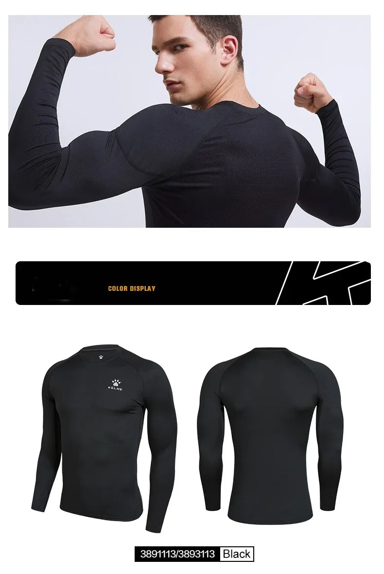 Men's Running T-shirts Compression Shirts Bodybuilding Sports Tights Long Sleeves Exercise Workout Fitness 3891113
