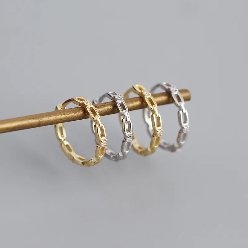 925 Sterling Silver Earring Colorful Dripping Oil Material Ear Ring Ear Buckle Rhombus Shape Trend Wild Girl Women Boy Ear Jewel