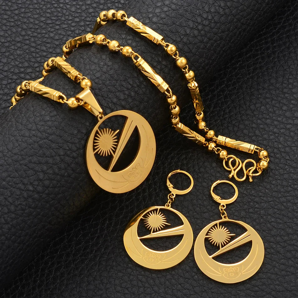 Necklaces Earrings for Women Girls With Flower Jewelry sets , Party Birthday Goods #107221