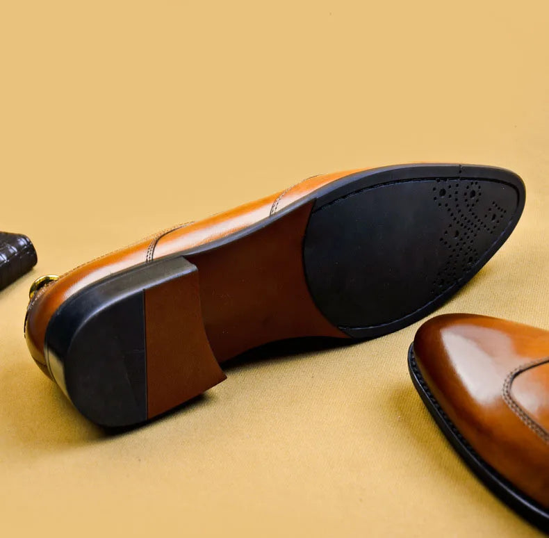 High Quality Handmade Oxford Dress Shoes Men Genuine Cow Leather Suit Shoes Footwear Wedding Formal Italian Shoes Hot Size 37-46