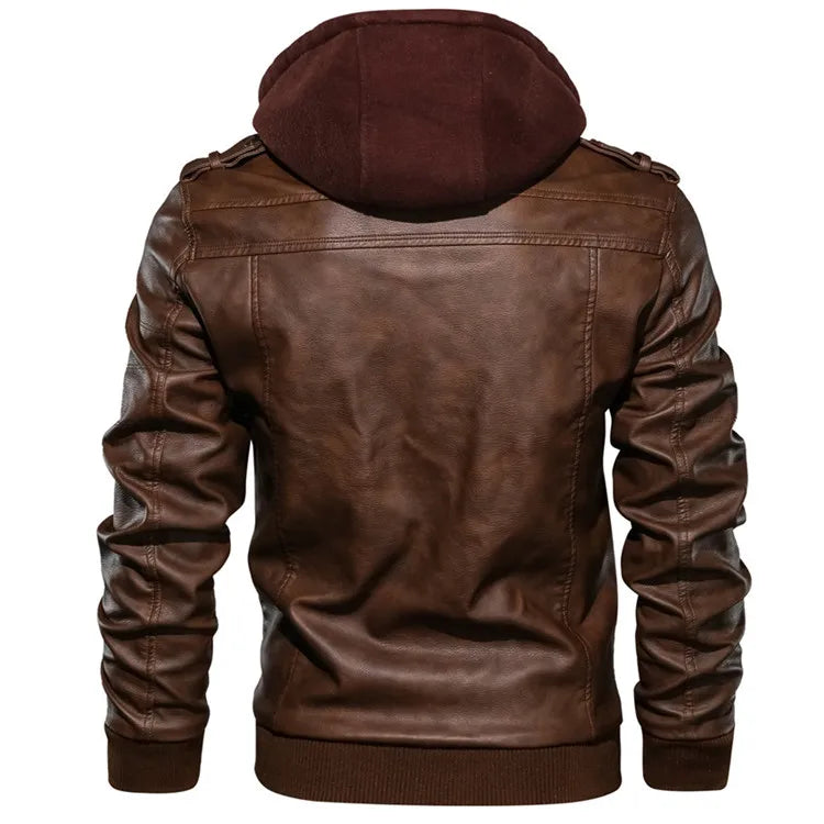 New Men's Leather Jackets Autumn Casual Motorcycle PU Jacket Biker Leather Coats Brand Clothing EU Size SA722
