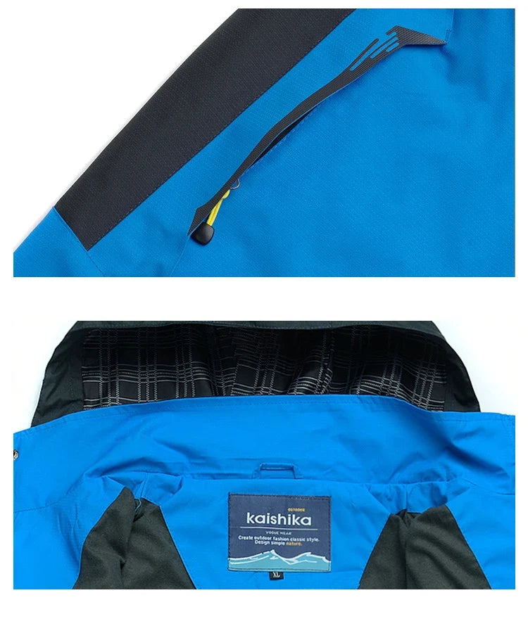 Camping Hiking Jacket Men Autumn Outdoor Sports Coats Climbing Trekking Windbreaker Travel Waterproof Jackets Black