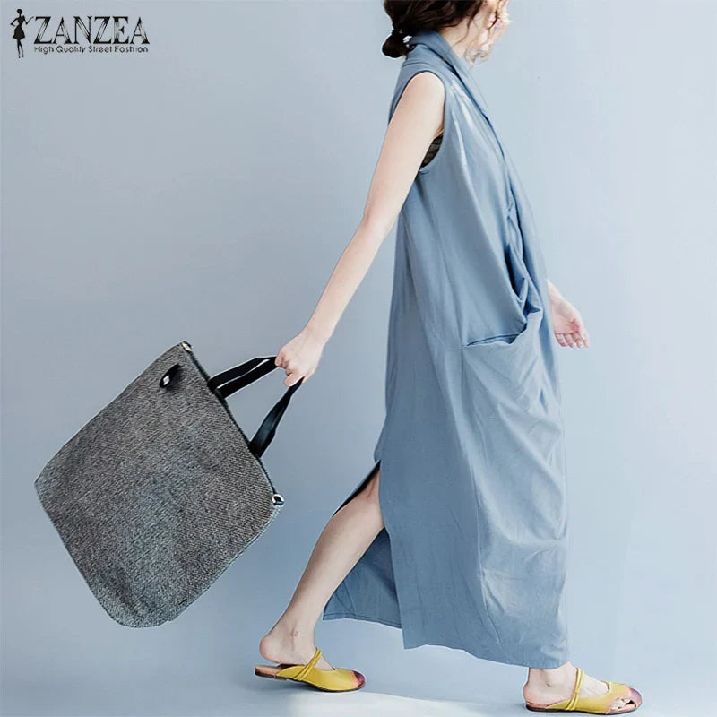 Oversize Asymmetrical Maxi Dress Women's Summer 2025 Holiday Sundress Female V Neck Draped Vestidos Rayon Robes Femme