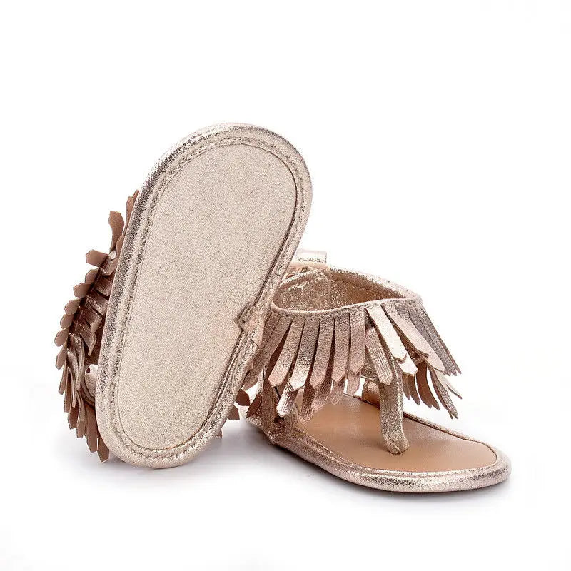 Citgeett Fashion Baby Boys Girls Leather Fringe Tassel Summer Shoes Toddler Infants Sizes 0-12M SS