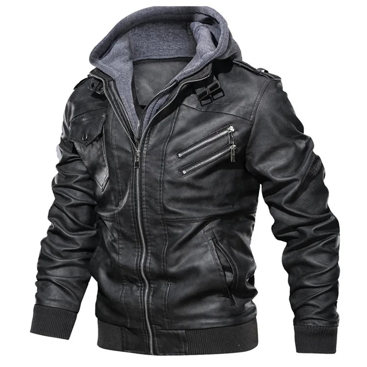 New Men's Leather Jackets Autumn Casual Motorcycle PU Jacket Biker Leather Coats Brand Clothing EU Size SA722