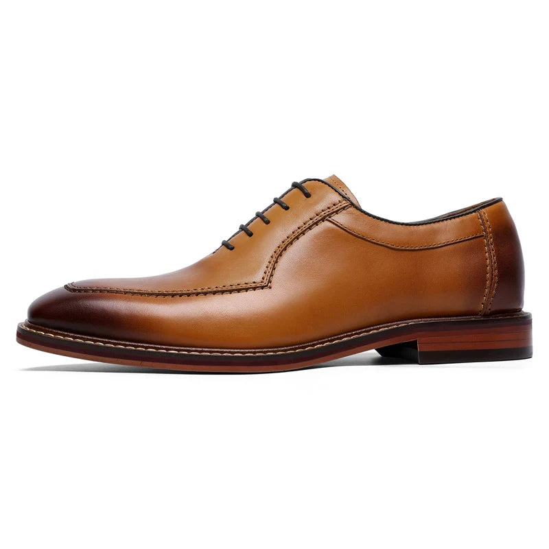 Dress Shoes Men Italian Style Genuine Leather Men's Wedding Shoes Lace Up Formal Gentleman Shoes Party Office High Heel