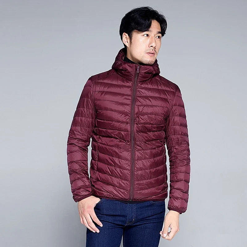 11XL 10XL Large Size Down Coats Male Ultra Light Down Jacket Men Windbreaker Feather Lightweigt Hooded Winter Parka