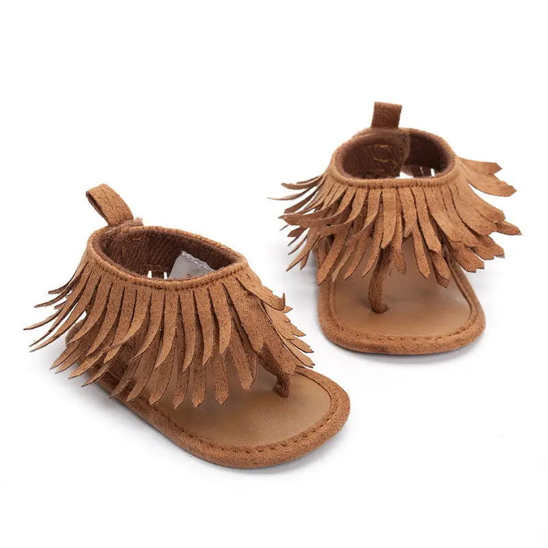 Citgeett Fashion Baby Boys Girls Leather Fringe Tassel Summer Shoes Toddler Infants Sizes 0-12M SS