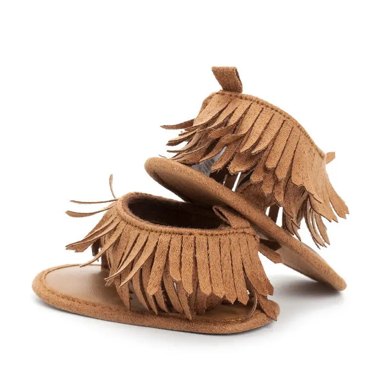 Citgeett Fashion Baby Boys Girls Leather Fringe Tassel Summer Shoes Toddler Infants Sizes 0-12M SS