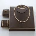 Fashion Irregural Paved Cubic Zinconia Costume Jewelry Set For Ladies Trendy Dubai Wedding Bridal Jewelry Sets TZ8014