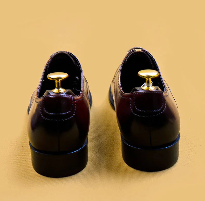 High Quality Handmade Oxford Dress Shoes Men Genuine Cow Leather Suit Shoes Footwear Wedding Formal Italian Shoes Hot Size 37-46