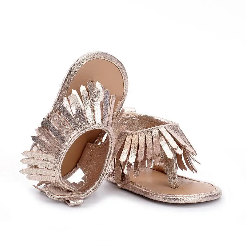 Citgeett Fashion Baby Boys Girls Leather Fringe Tassel Summer Shoes Toddler Infants Sizes 0-12M SS
