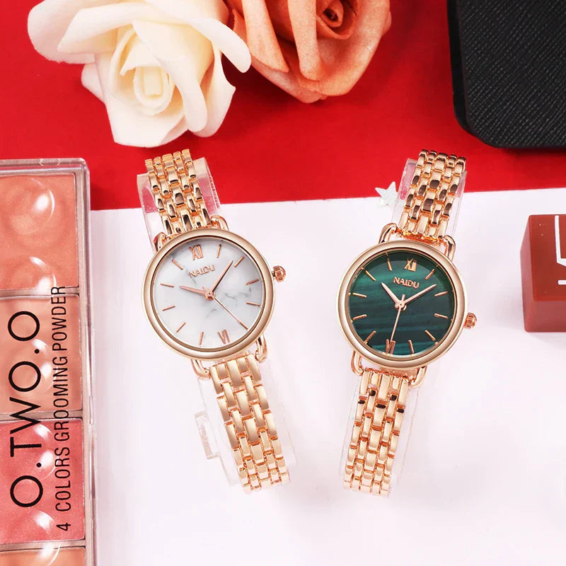 Fashion Rose Gold Woman Watch Luxury Stainless Steel Ladies Watches Small Dial Elegant Female Quartz Bracelet Wristwatch reloj