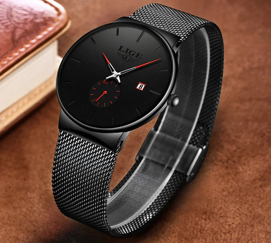 Ultra Thin Fashion Casual Ladies Watches Elegant Luxury Waterproof Business Quartz Watch for Women Gift Auto Calendar Clock