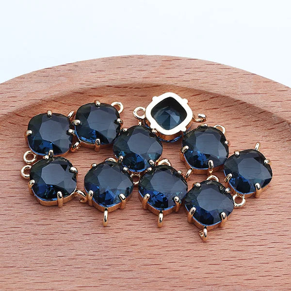 10pcs/lot,M438,jewelry accessories,diy bracelet,copper metal,hand made,glass pendant,charms,jewelry making,diy earring
