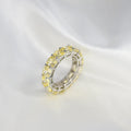 100% 925 Sterling Silver Sparkling 1 Row Full 5*5mm High Carbon Diamond Finger Rings For Women Wedding Party Fine Jewelry