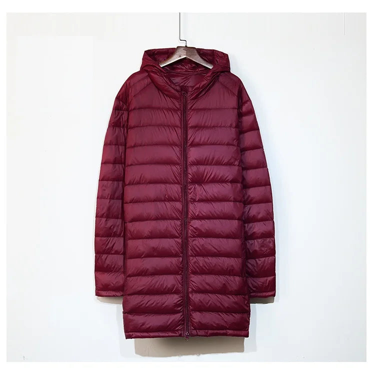 Plus 8XL Winter Long Duck Down Jacket Men Feather Parka Man Ultra Light Down Jacket Men Lightweight Warm Puffer Jackets