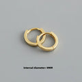 925 Sterling Silver Minimalist Punk Rock Circle Hoop Earrings for Women Men Goth Piercing Ear Buckle Charm Fine Jewelry
