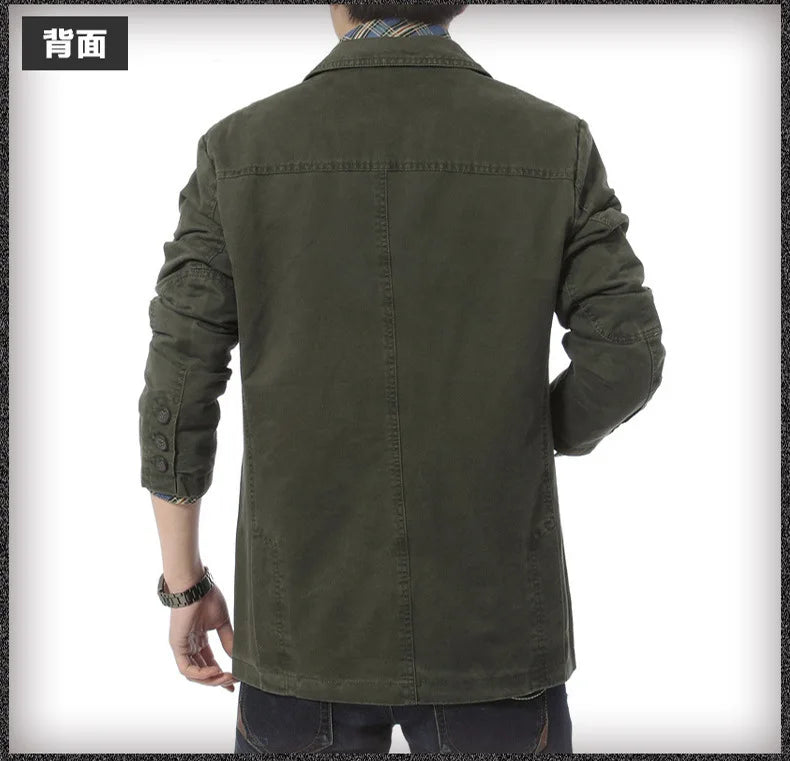 2023 Spring Autumn Luxury Men Blazers New  Fashion Brand High Quality Cargo Suit Casual