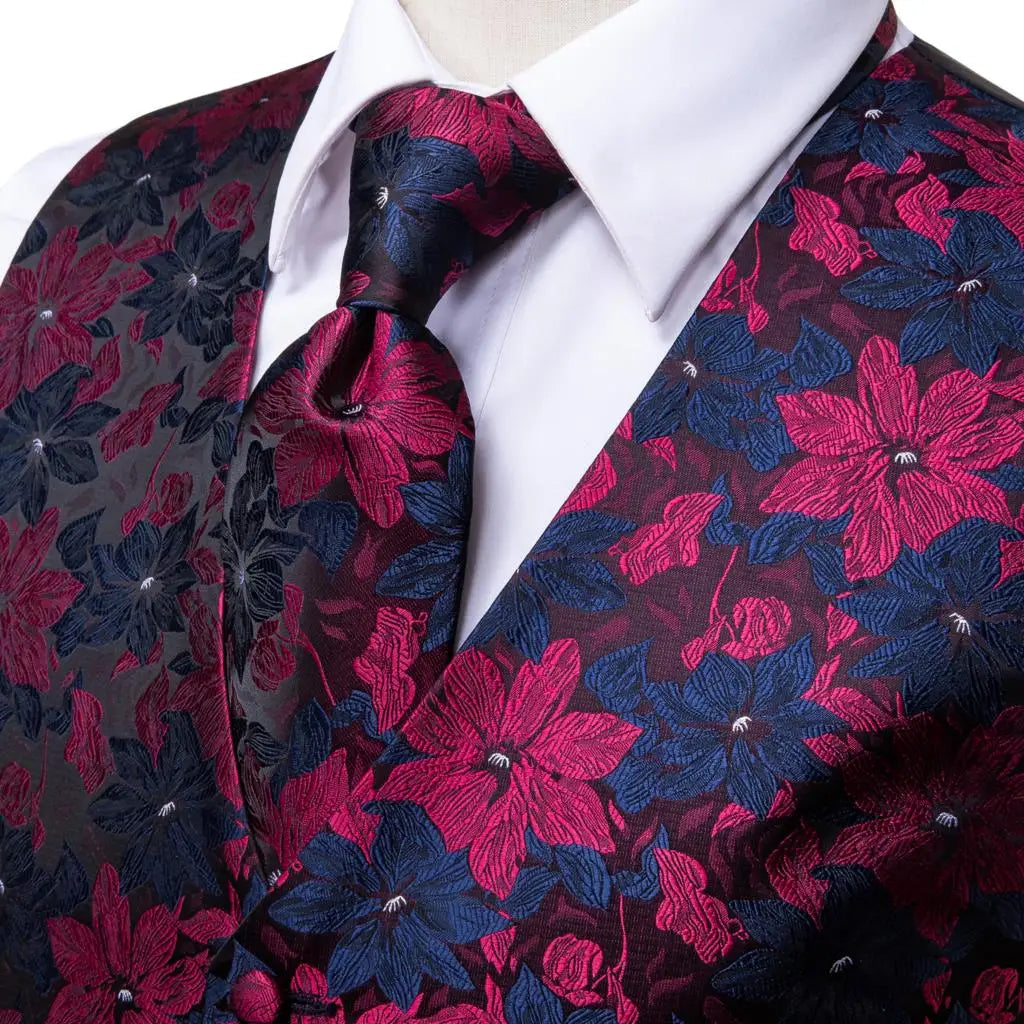 Fashion Silk Vest For Men Classic Gold Champane Yellow Waistcoat Jacket Tie Hankerchief Cufflinks Sets Dress Suit Wedding Hi-Tie