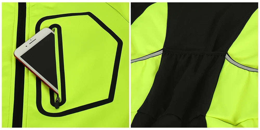 Men's Cycling Jacket Winter Thermal Jacket Softshell Windbreak Waterproof Bike Coat Bicycle Raincoat BG011