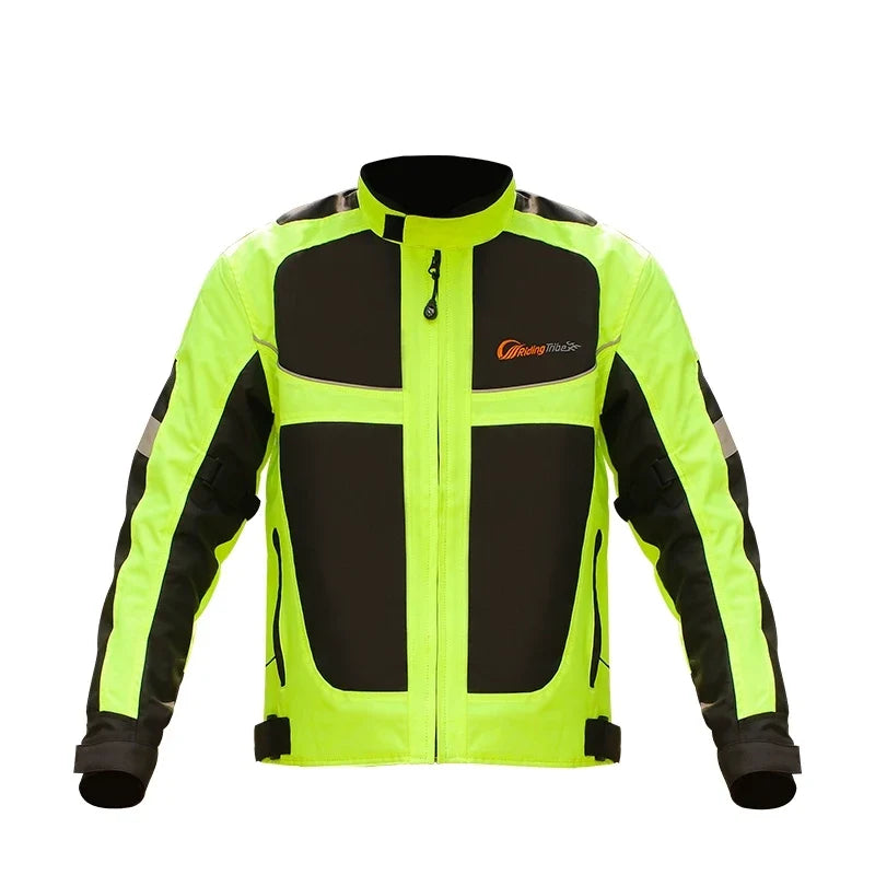 Motorcycle Jacket Summer Style Breathable Motorbike Riding Protective Armor Coat Night Reflective Warning Safety Clothing JK-21