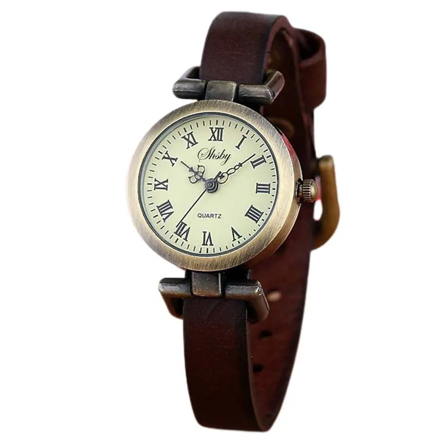 New Fashion Hot-Selling Leather Female Watch ROMA Vintage Watch Women Dress Watches