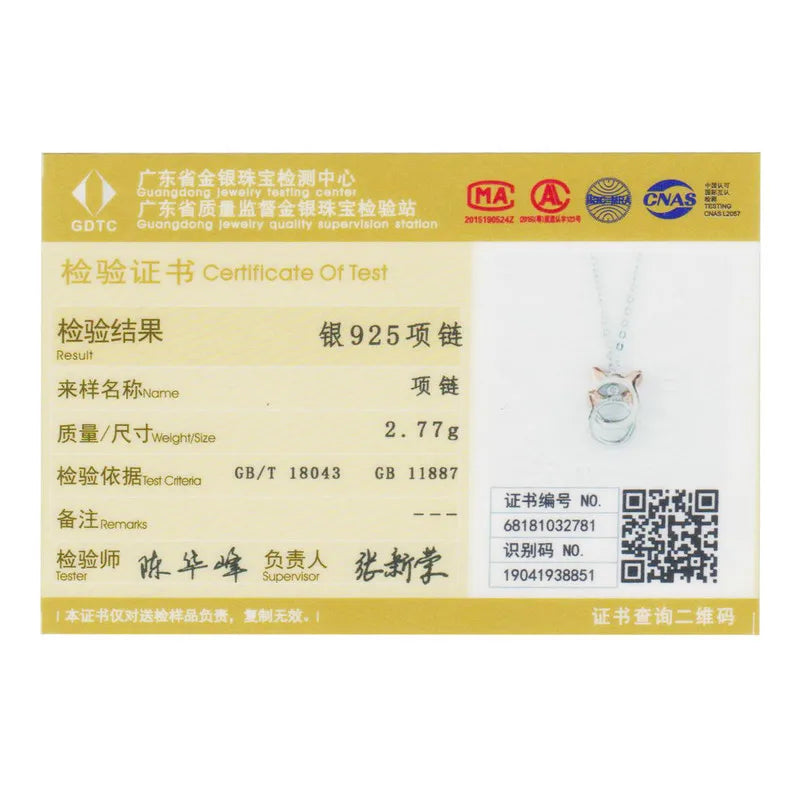 2024 New Solid 925 Sterling Silver Connected Star/Heart/Cat Pendant Necklace for Women Valentine's Day Gift Fine Jewelry