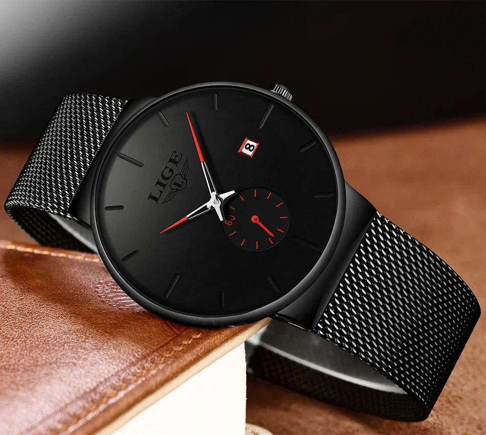 Ultra Thin Fashion Casual Ladies Watches Elegant Luxury Waterproof Business Quartz Watch for Women Gift Auto Calendar Clock