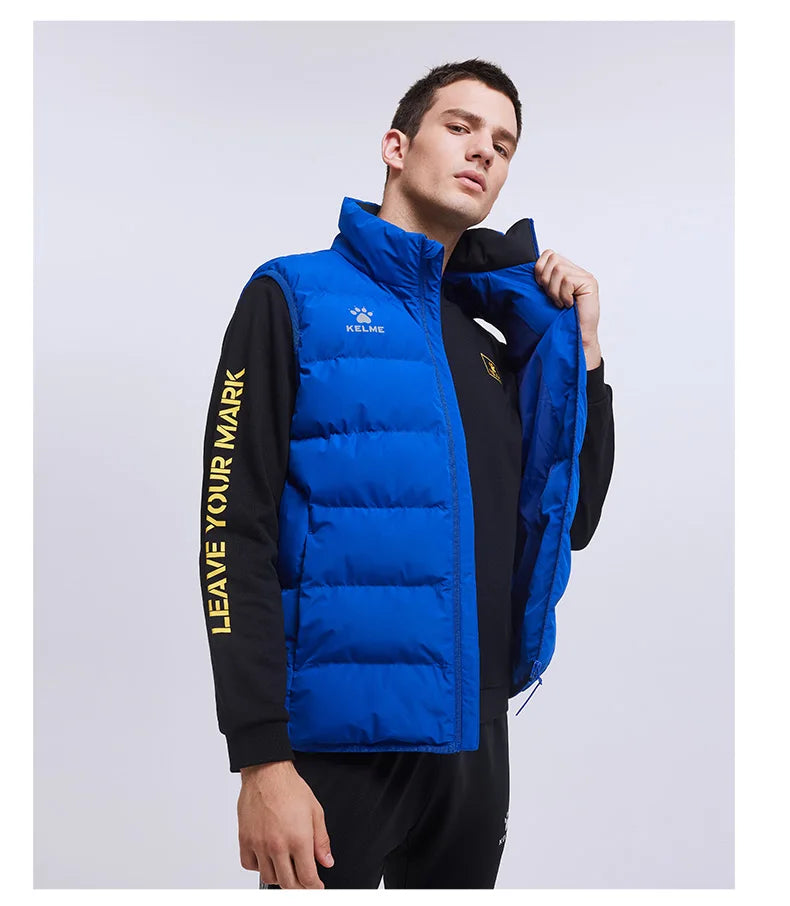 Sports Cotton Vest Men's  Autumn And Winter New Warm And Windproof Football  Sleeveless Cotton Jacket 8161MJ1001